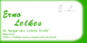 erno lelkes business card